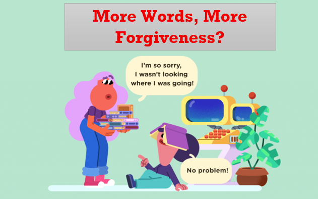 More Words, More Forgiveness?